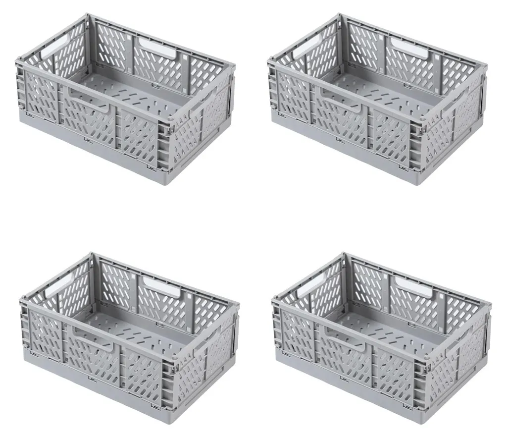 Bac de rangement pliable pour cuisine et bureau lot de 4 polyvalent