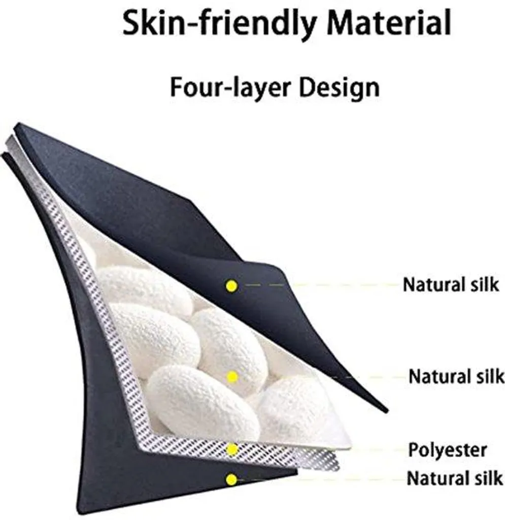 Masque de nuit en soie naturelle occultant pour les yeux et oreilles