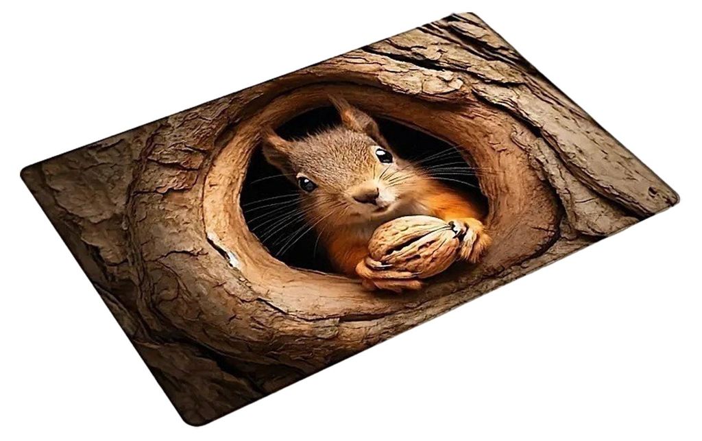 Realistische Tierfußmatte mit 3D-Optischer-Täuschung-Design, niedliches Katzenmotiv, rutschfeste Hundefußmatte für Badezimmer, Küche, Wohnzimm...