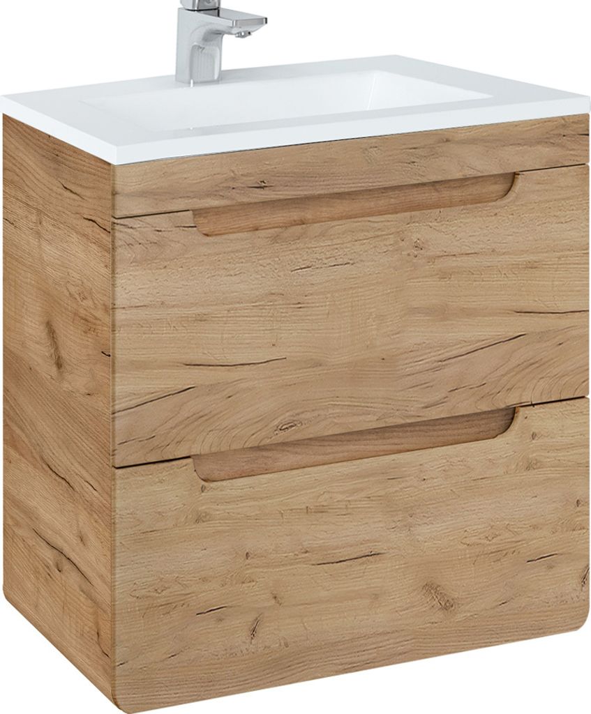 Waschtisch 61 cm mit Keramikbecken LUTON-56-CRAFT Wotan Produktbild 