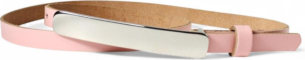 FRONHOFER 1,2cm schmaler Gürtel mit 12 cm silberfarbiger Gürtelschnalle 17574