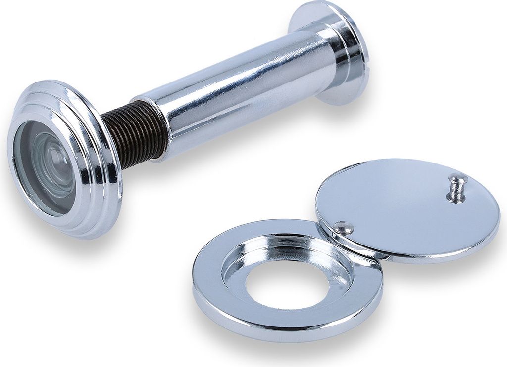 Türblick feuerfest Haustürspion Türstärken 55-80mm Türspion Türgucker Feuerschutzspion Chrom glänzend