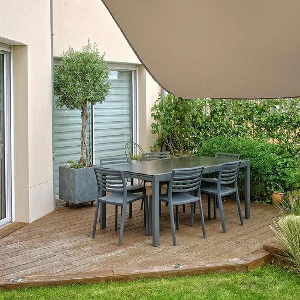 Tente de jardin 3x4,5 m imperméable anti-UV avec toit convexe rigide