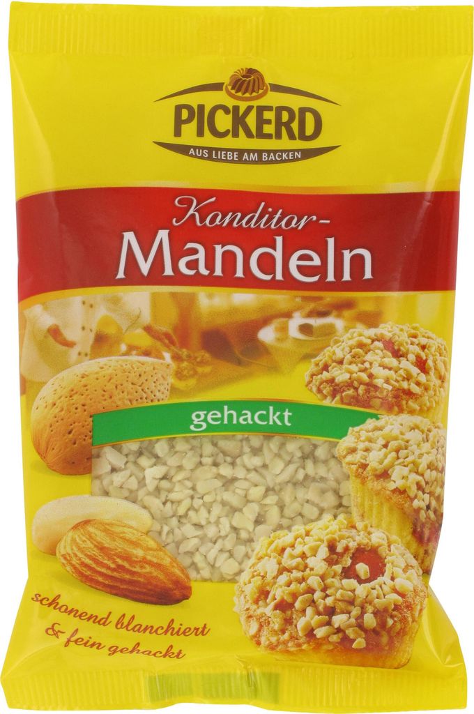 Pickerd Konditor Mandeln gehackt schonend blanchiert fein Produktbild 