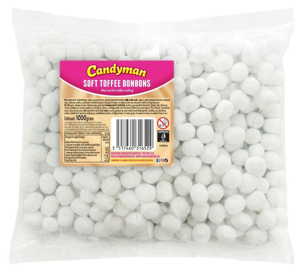 Candyman Soft Toffee Candies 1000g – Morbidi e deliziosi Immagine del prodotto 