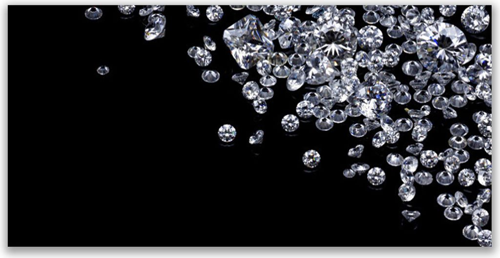 Küchenrückwand aus Glas 120x60cm Spritzschutz Diamanten Kunst