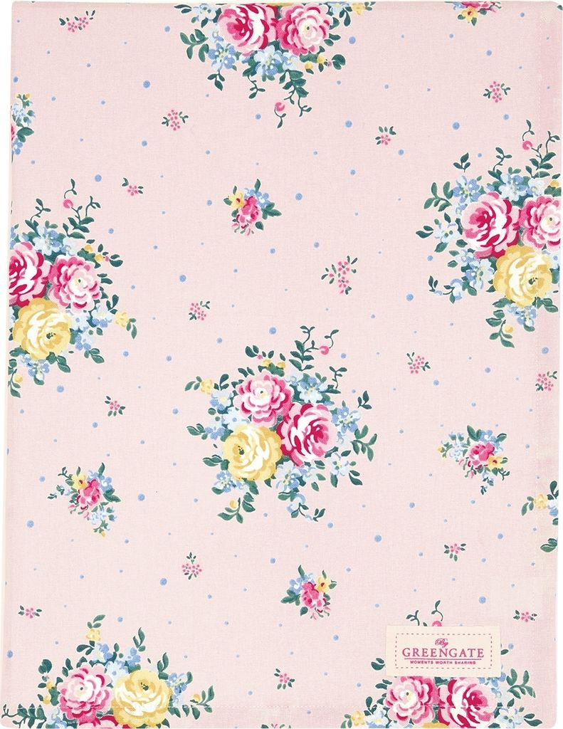 Greengate Laura Tischdecke pale pink 100 x 100 cm
