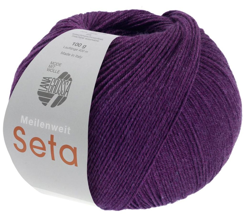 Lana Grossa - Meilenweit 100g Seta 0043 dunkelviolett Produktbild 