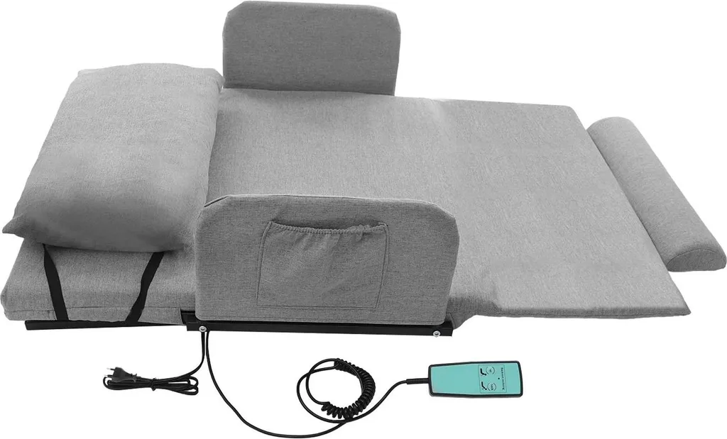 Dossier de lit électrique réglable 2-80° - 300kg - Gris avec Coussin