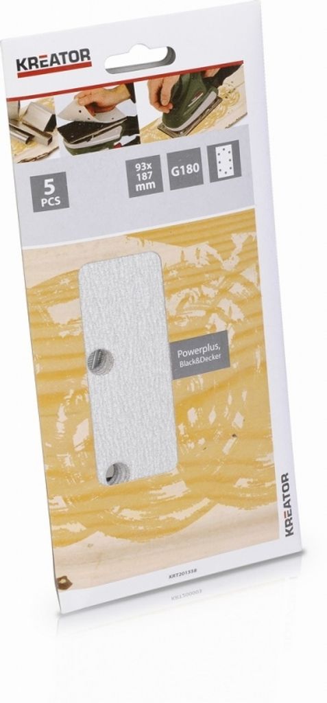 5 Schleifblätter 93x187 mm K180 KRT201558