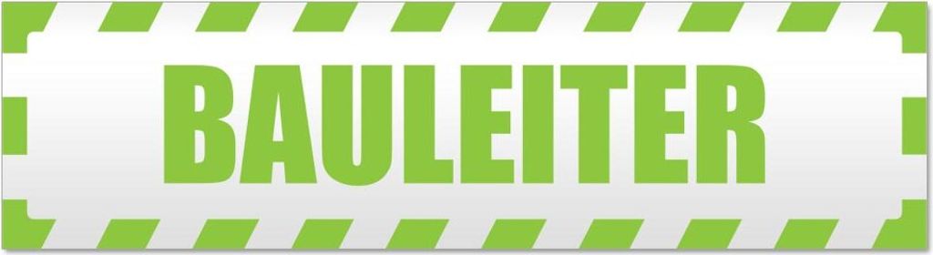 Bauleiter gestreift Magnetschild Schild magnetisch