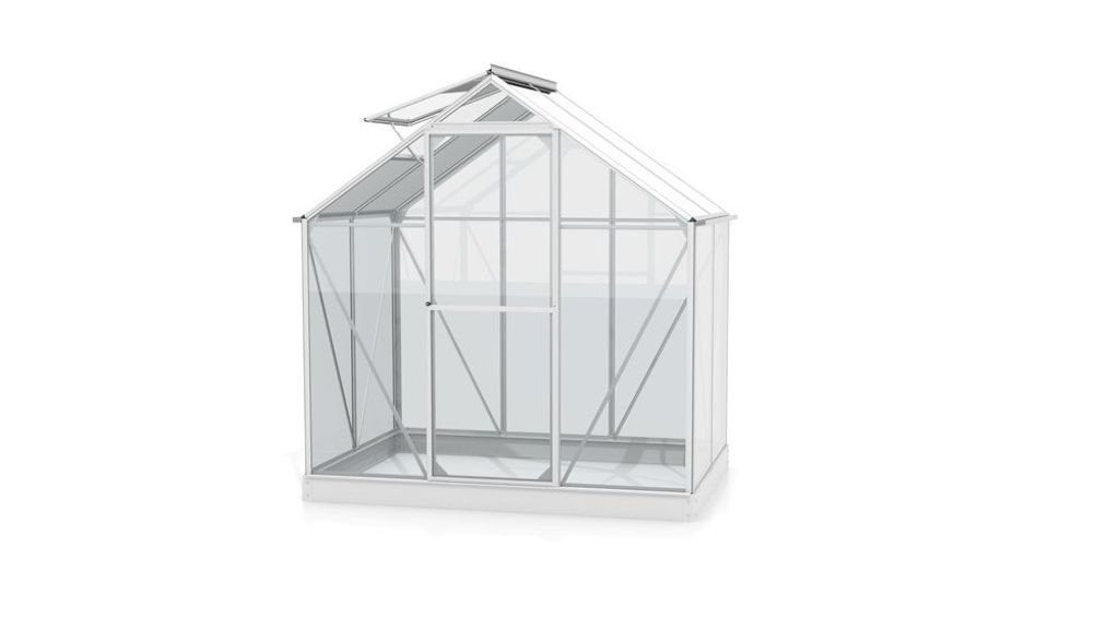 Vitavia Gewächshaus "Triton 2500" inkl. Stahlfundament aluminium eloxiert 2,5 m² 3 mm ESG