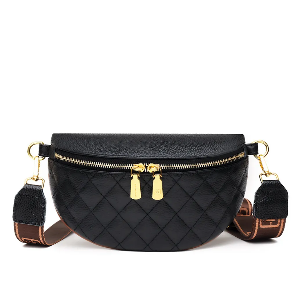 Borsa Professionale Donna INF in Vera Pelle Nera - Tracolla Elegante