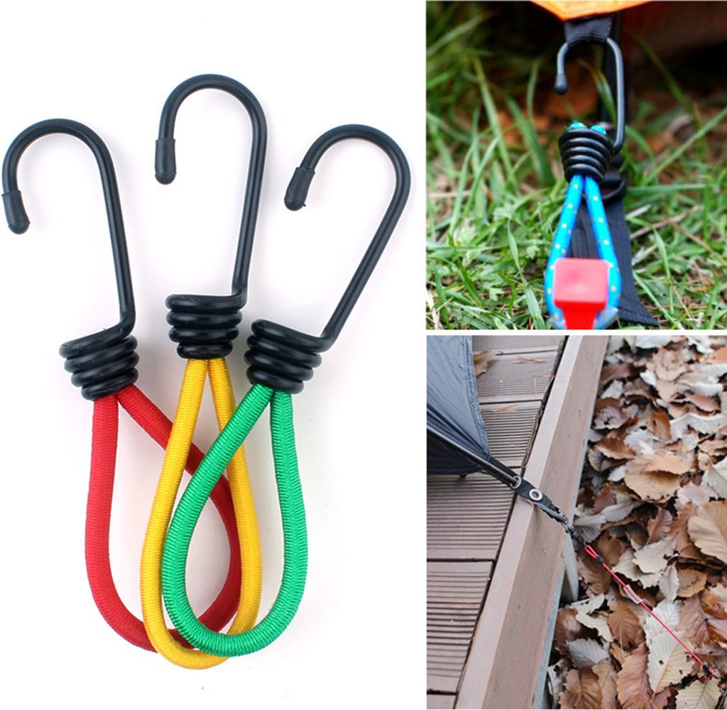Outdoor Camp Feste Bindung Elastische Seil Haken Zelt Halter Tihgt Schnalle Zubehör-Zufällige Farbe