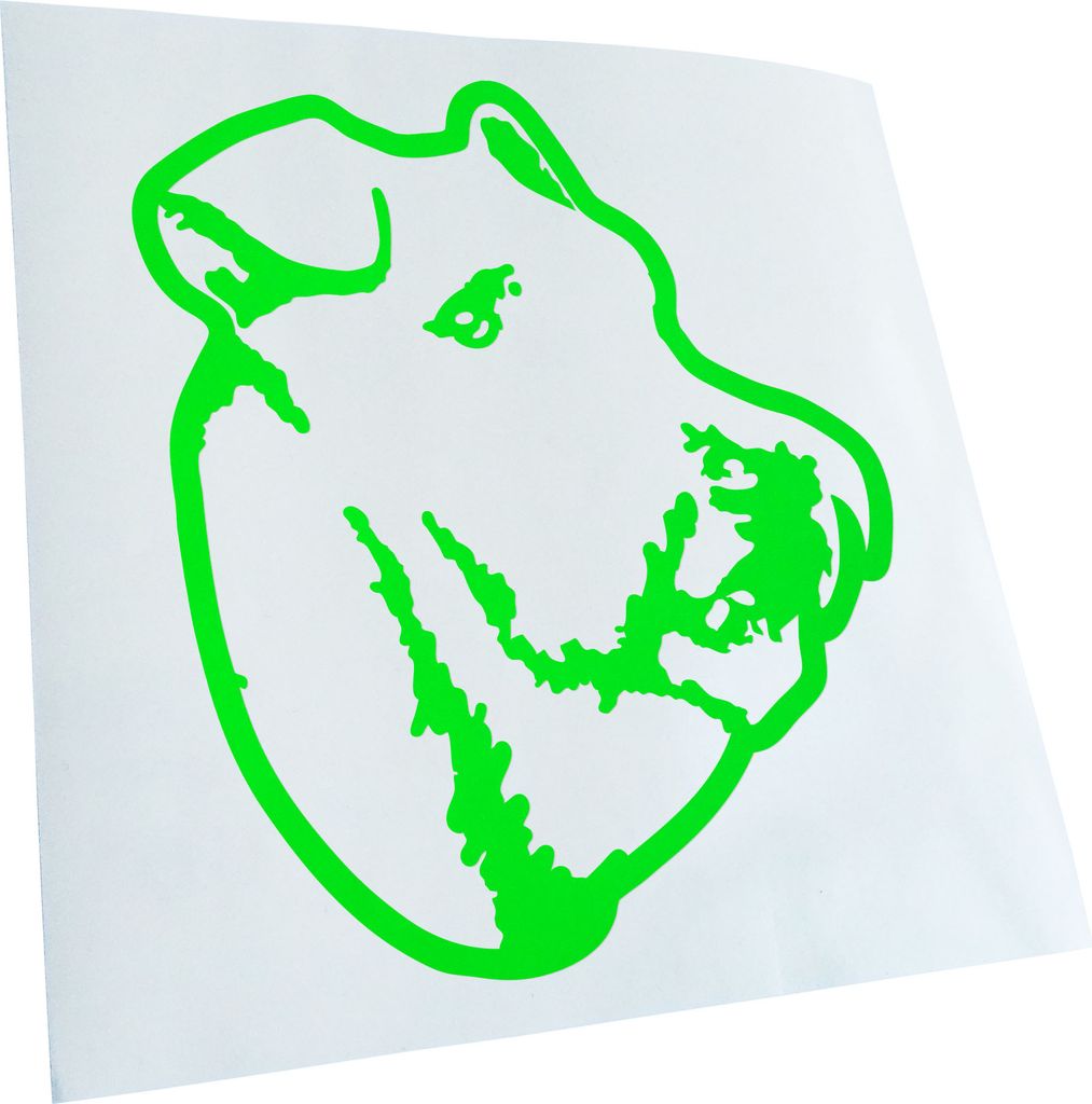 Kiwistar - Autoaufkleber - welsh terrier Hund - Neongrün - 60x50cm - Aufkleber für Auto, Laptop, Fahrrad, LKW, Motorrad mehrfarbig JDM Decal Racing