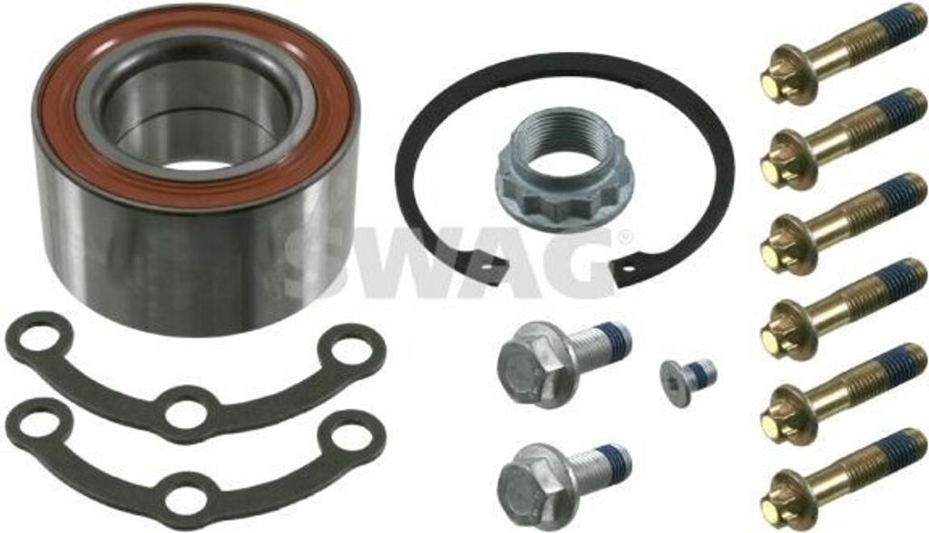 SWAG Radlagersatz Hinten Links Hinten Rechts passend für MERCEDES-BENZ S-Klasse Limousine (W220) Schrägkugellager 88mm 10 92 1667