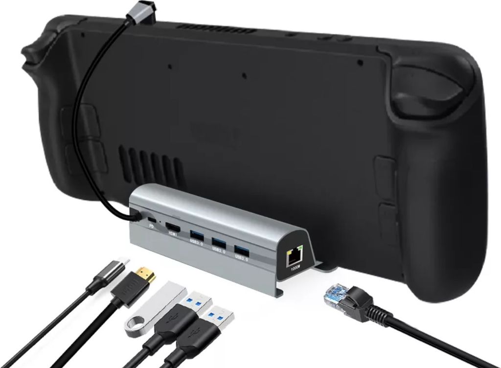 hub de type C 6 en 1 vers HDMI 4K@60Hz / USB 3.0 / LAN RJ45 Image du produit 