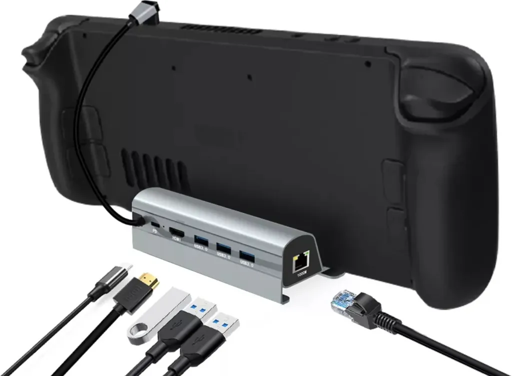 Station Dock 6 in 1 Steam Deck | 4K 60Hz Ultra-Low Latency | LAN 1Gbps