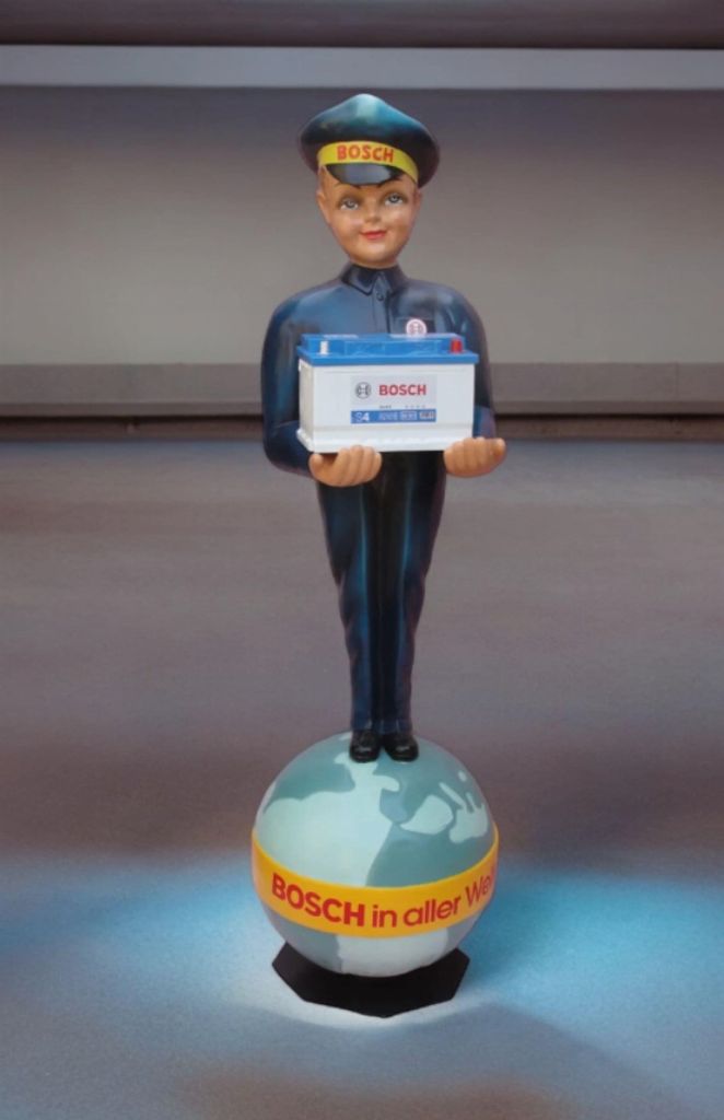 Bosch Werbefigur Karl Otto mit Batterie 175cm hoch Dekorationsfigur/Werbefigur - GFK - lebensgroß - für innen