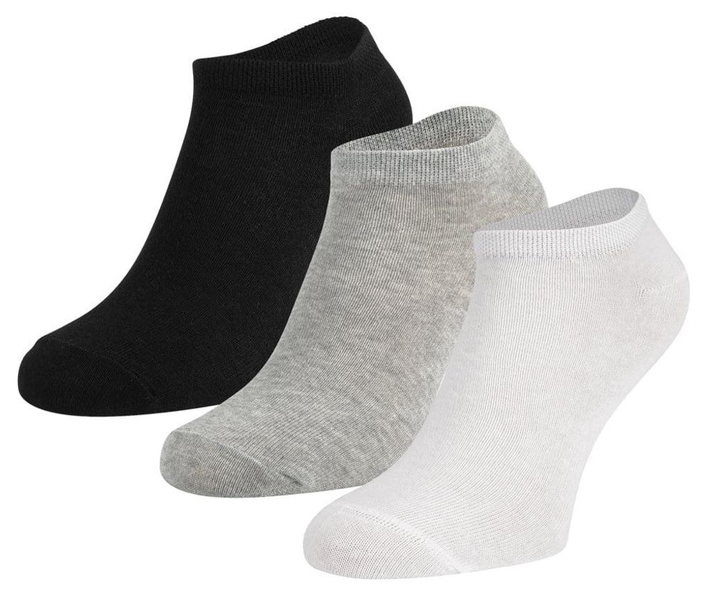 Sneakersocken 3er-Pack – Schwarz Weiß – 23-26