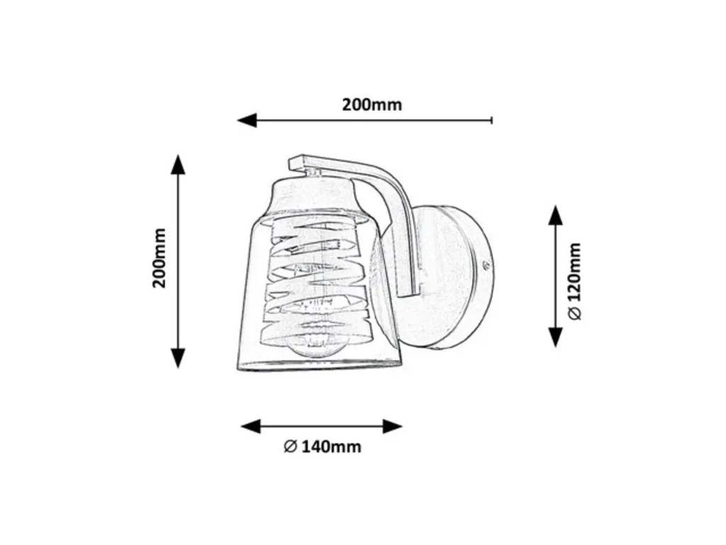 Lampe murale intérieure E27 noir mat Zenaida avec abat-jour cylindrique - 2