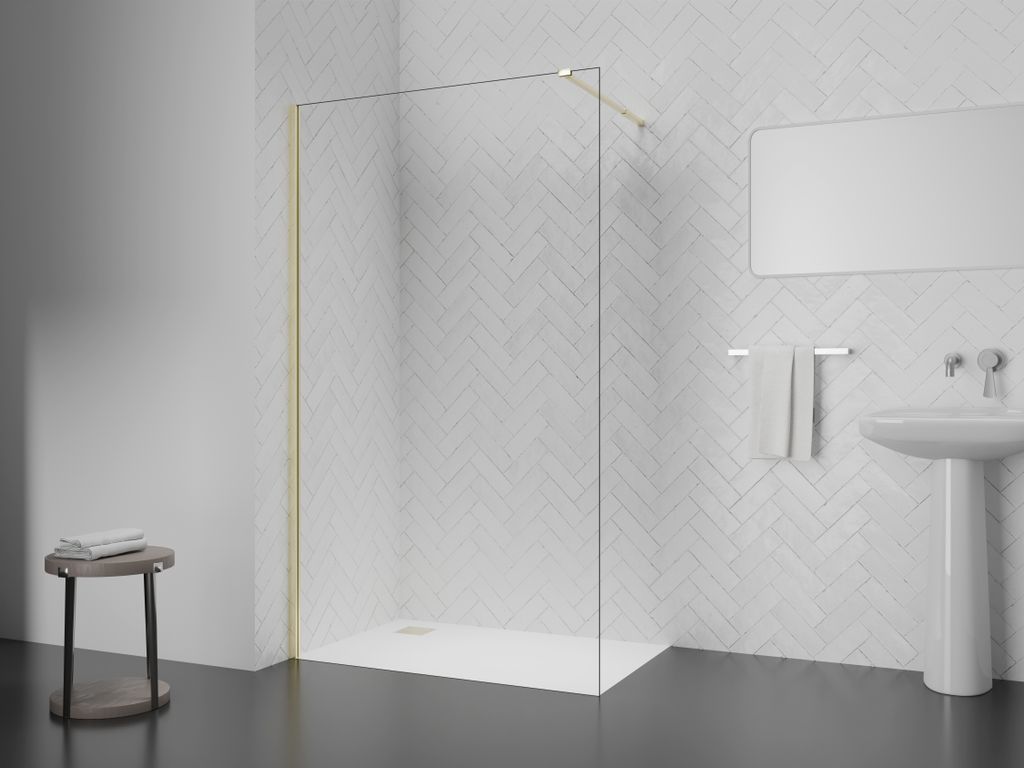 Duschwand gold Marwell Walk In Dusche Spezia Gold 120x200 Produktbild 1