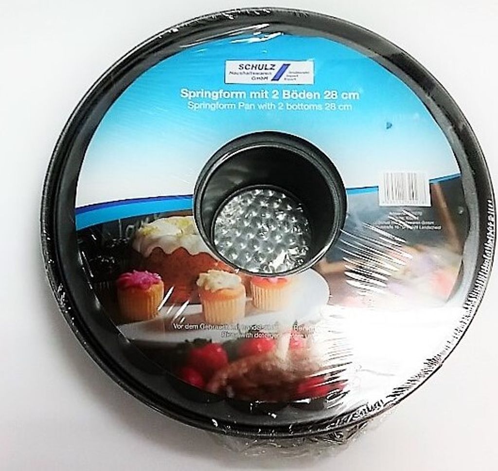 Schulz 320270 Edestahl Springform mit 2 Böden d= 28 cm schwarz