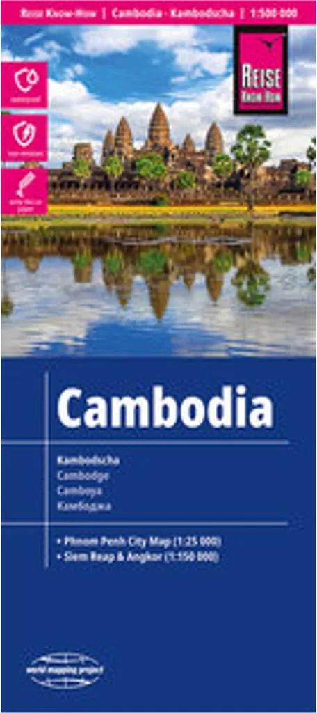 Carte Cambodge Reise Know-How 1:500.000, Carte Routière Indéchirable
