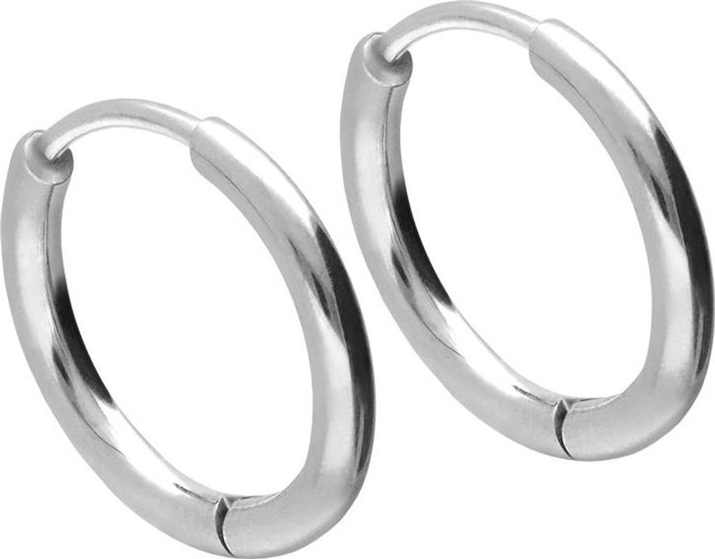 Chirurgenstahl Ohrclicker Creolen Silber Innendurchmesser: 10mm + Designstärke: 1,6 mm (0,8 mm Stabstärke)mm