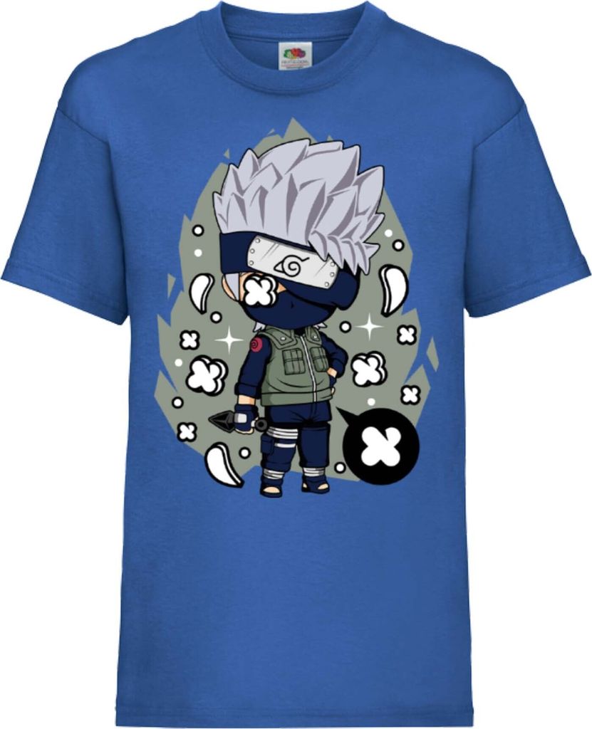 Kinder T-Shirt Naruto Kakashi 01 Hatake, 3-4 Jahr - 104 / Blau
