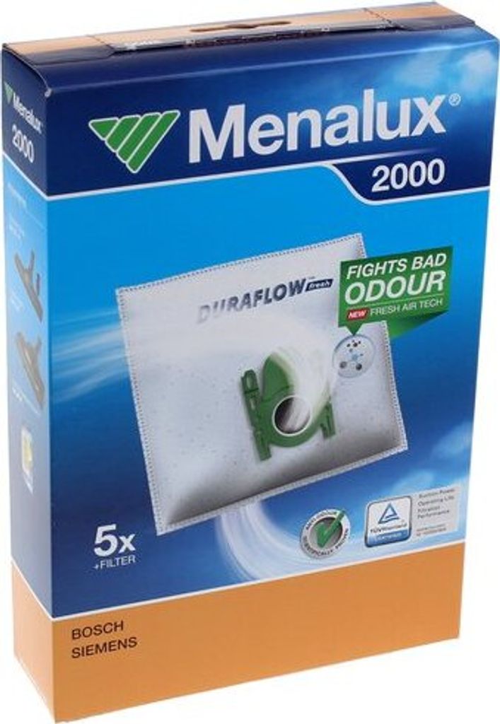 Menalux 2000 Zylindrischer Staubsauger-Staubbeutel Zdjęcie produktu 13
