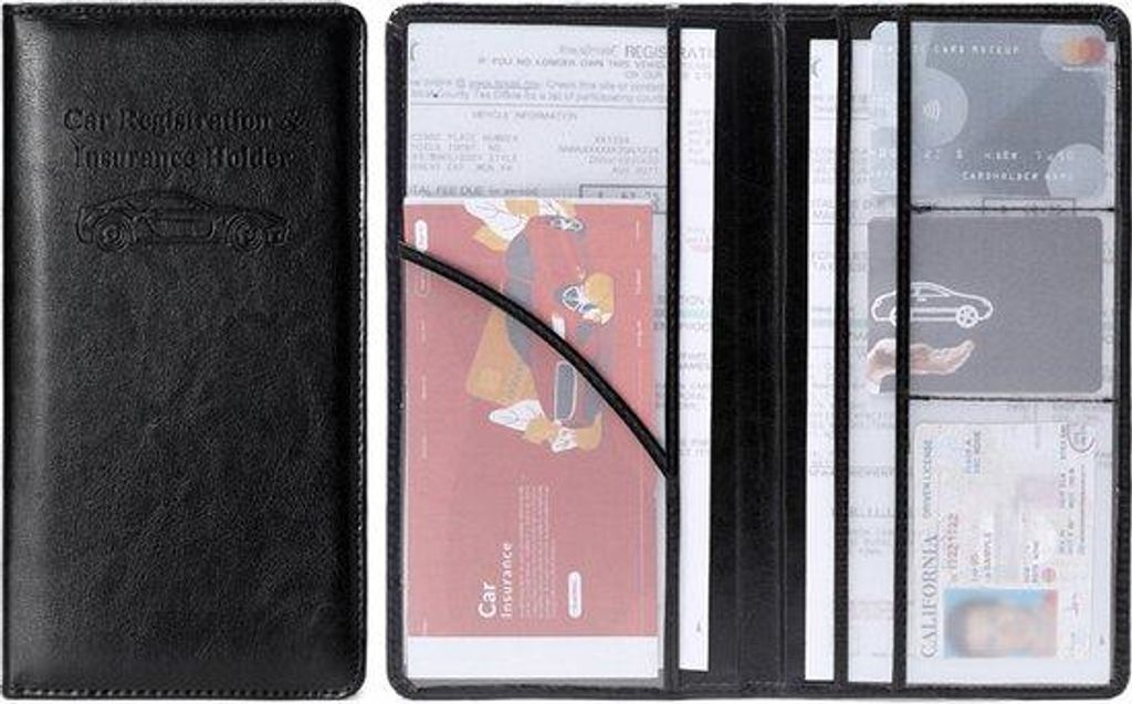 Führerschein- und Fahrzeugbrief-Hülle - Imitatielehrer - Automobilpapieren Etui - Automobilpapieren Etui - Fahrzeugbrief-Hülle - Führerschein-H...