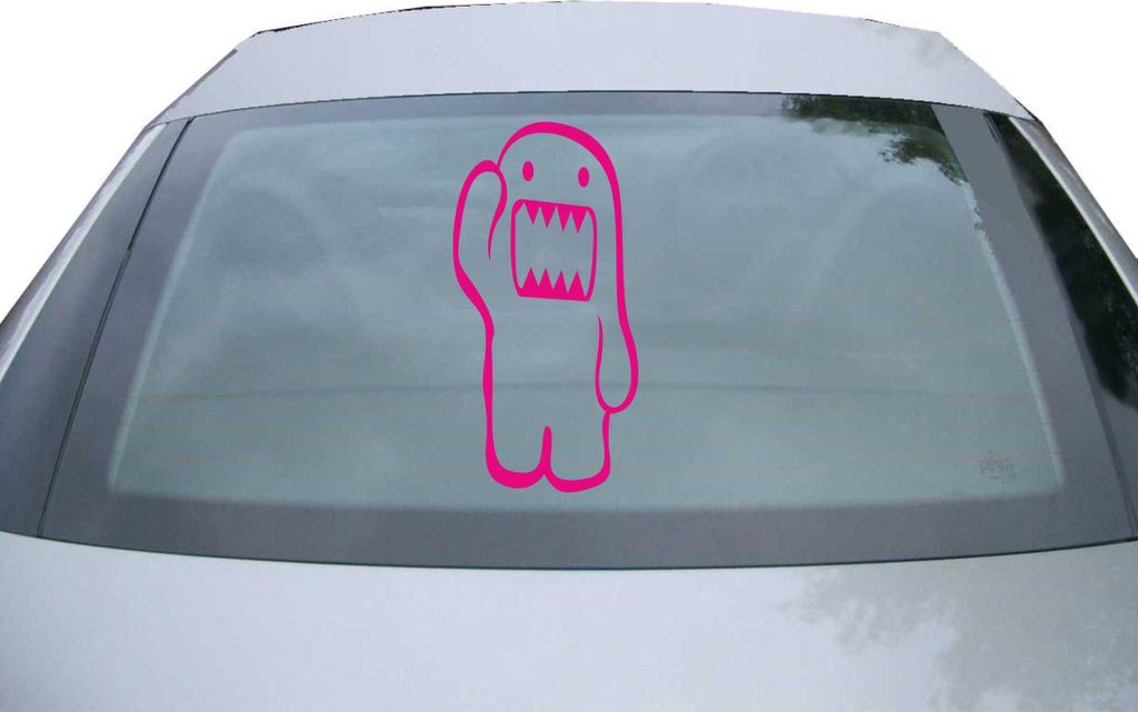 Indigos UG - Aufkleber Heckscheibe & Motorklappe DE2020 - pink - 600x300 mm - Domo - Auto Scheiben Fenster Heckklappe Tuning Racing JDM - Die cut