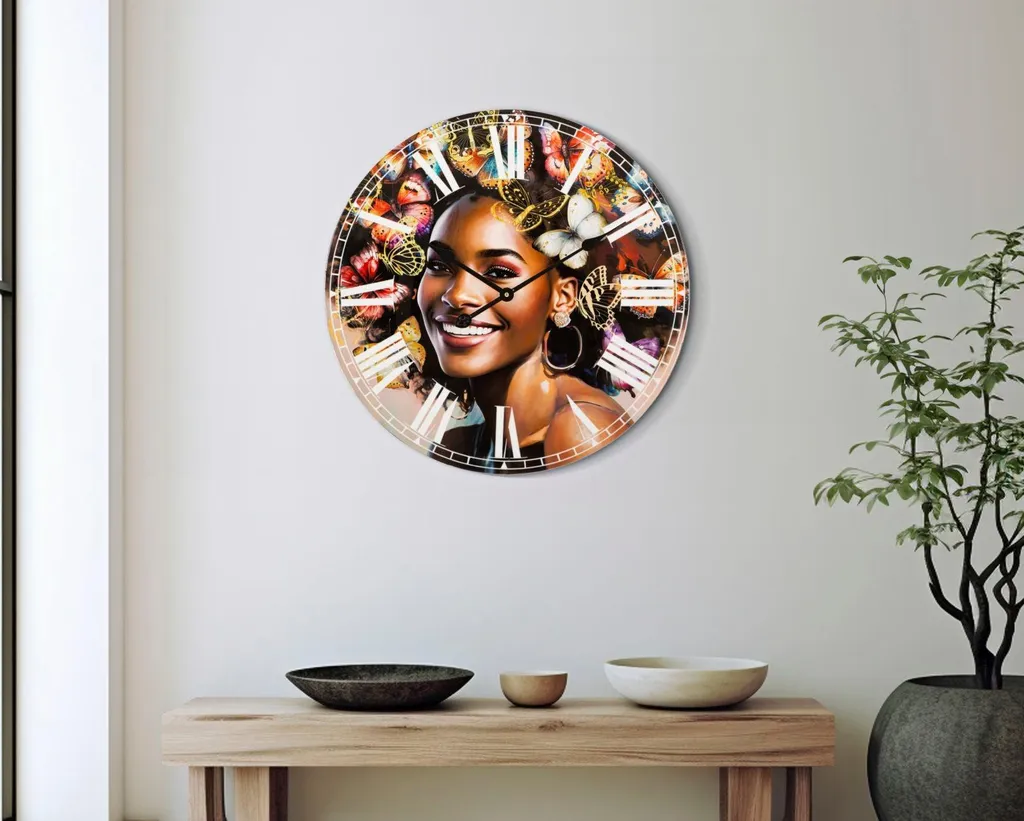 Horloge murale décorative multicolore 60cm Mauro Ferretti style moderne