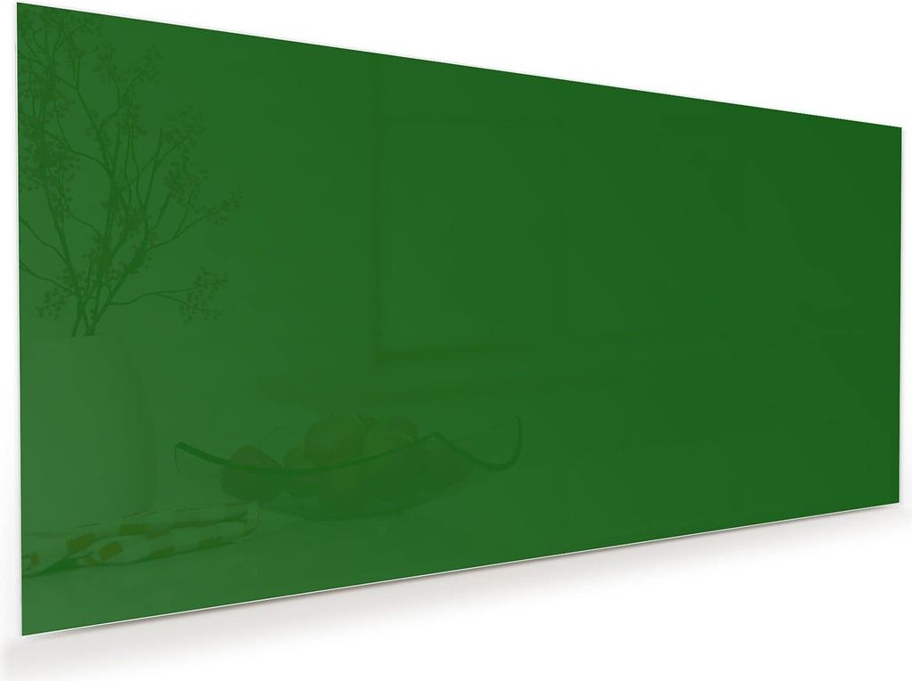 Glasbild 60x30cm in XXL für Wohnzimmer, Schlafzimmer Motiv Dunkelgrüner Hintergrund II