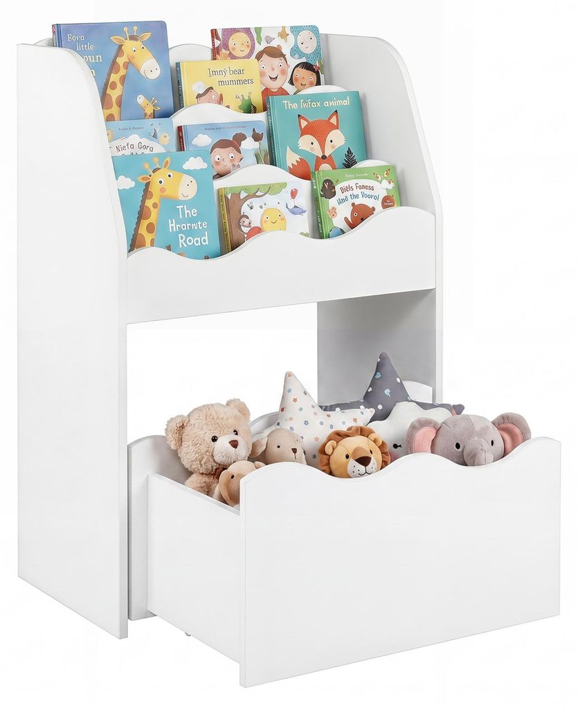 COSTWAY Kinder Bücherregal, 3-stufiges Montessori Produktbild 