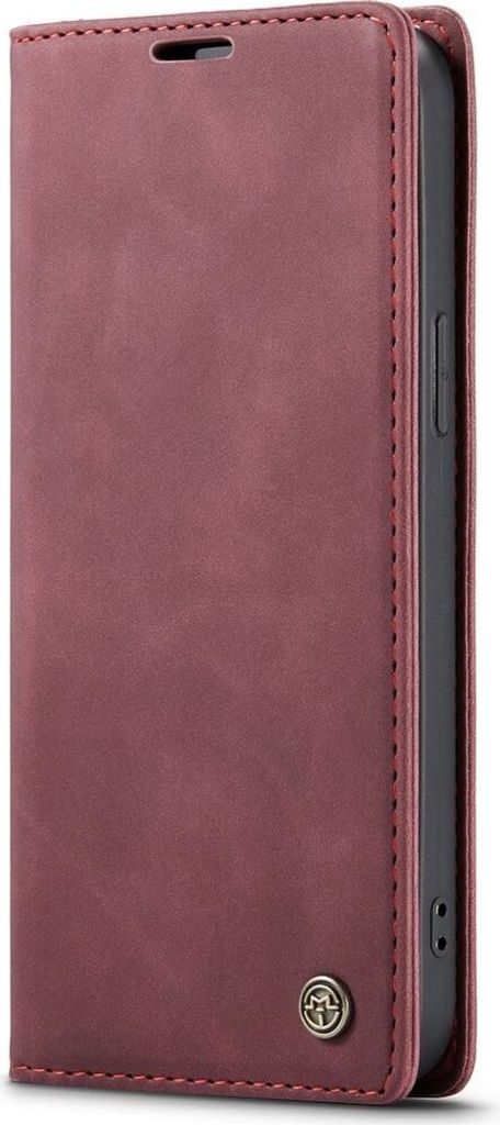 Schutzhülle Handyhülle für Apple iPhone 14 Serie Case Cover Kartenfach, Farbe:Weinrot, Modell wählen:Apple iPhone 15