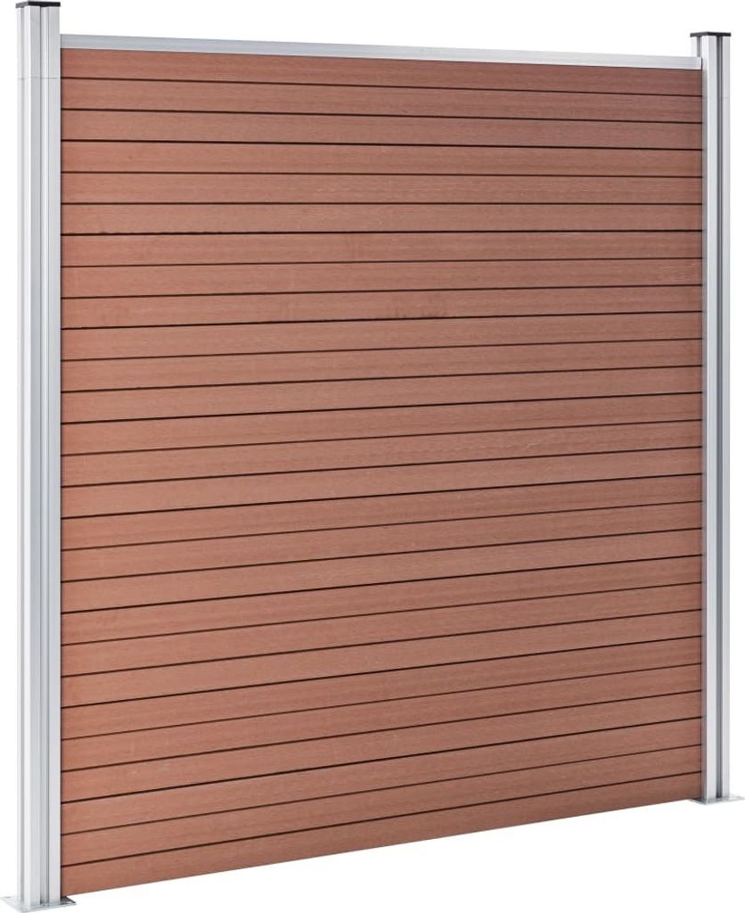 "SALE 2026" Gartenzaun WPC 1218x186 cm Braun - Metallzäune DE3534620