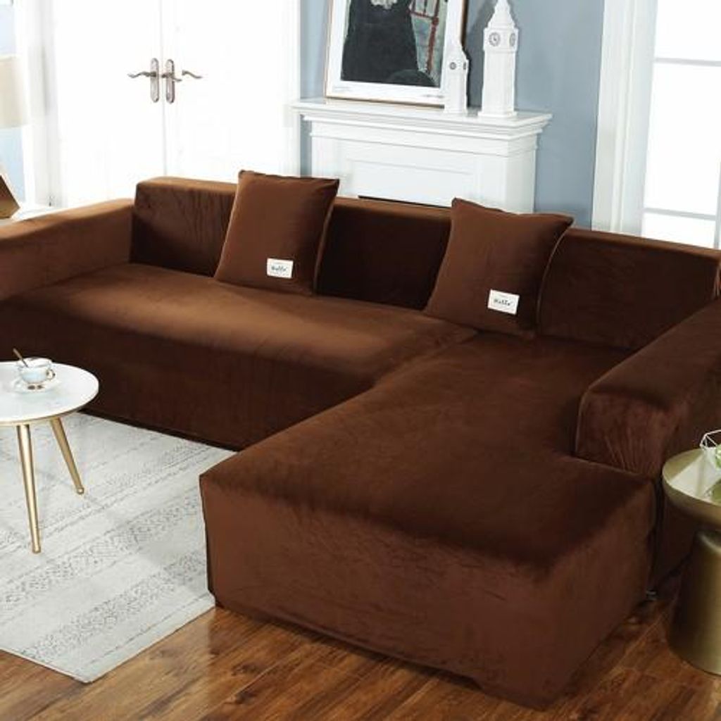2er Set L-Form Sofabezug Couchbezug Schonbezug, Universelle L-Förmige Ecksofa überwurf 3 Sitzer+4 Sitzer Sofa Hussen für Wohnzimmer Schlafzimmer...