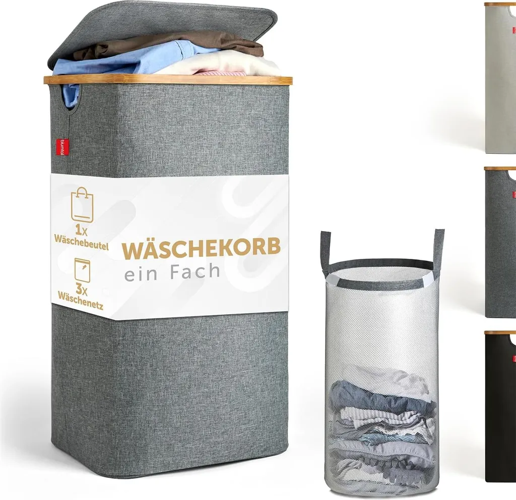 Panier à linge 140L anti-désordre - Double bac pour trier sans perdre de place