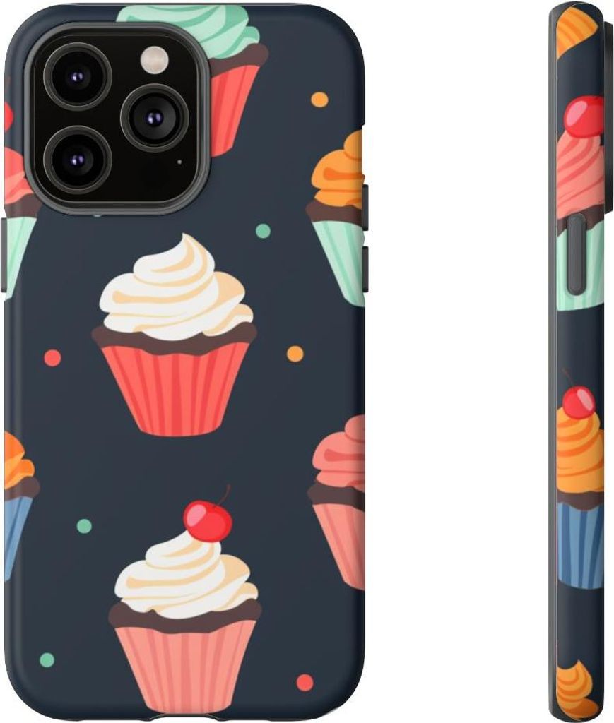 Bunte Cupcake-Motive – Hülle Kompatibel mit iPhone 14 Pro Max