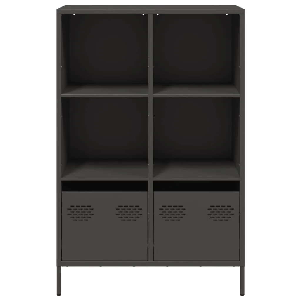 vidaXL Credenza nera 68x39x103,5 cm acciaio - 5