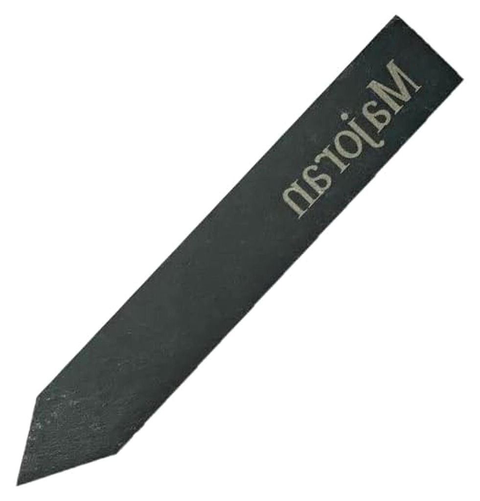 Pflanzenschild "Majoran", Kräuterstecker aus Schiefer, ca. 19 cm, graviertes Schild, Naturstein, für die Gartengestaltung