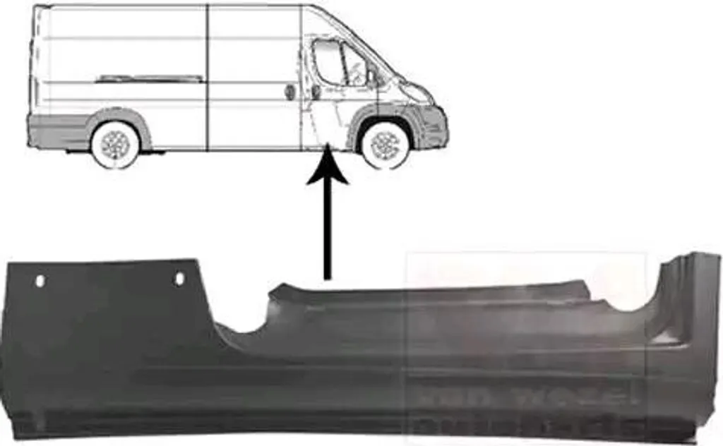 VAN WEZEL 1651102 Tôle d'accès droite pour Fiat Ducato et Citroën Jumper