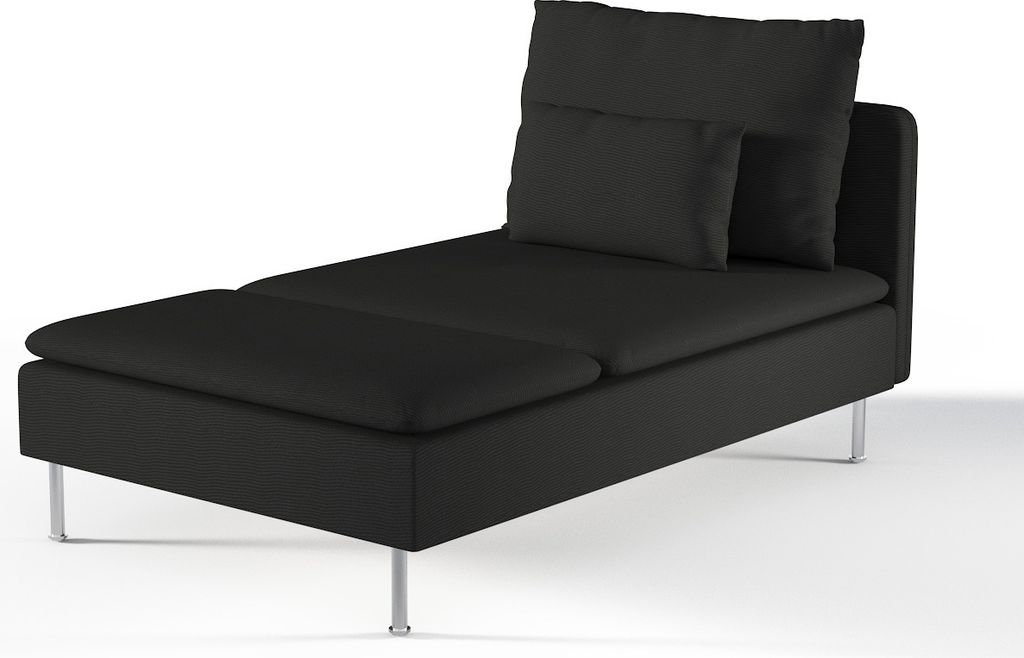 Dekoria Bezug für Söderhamn Recamiere, schwarz, Bezug für Recamiere