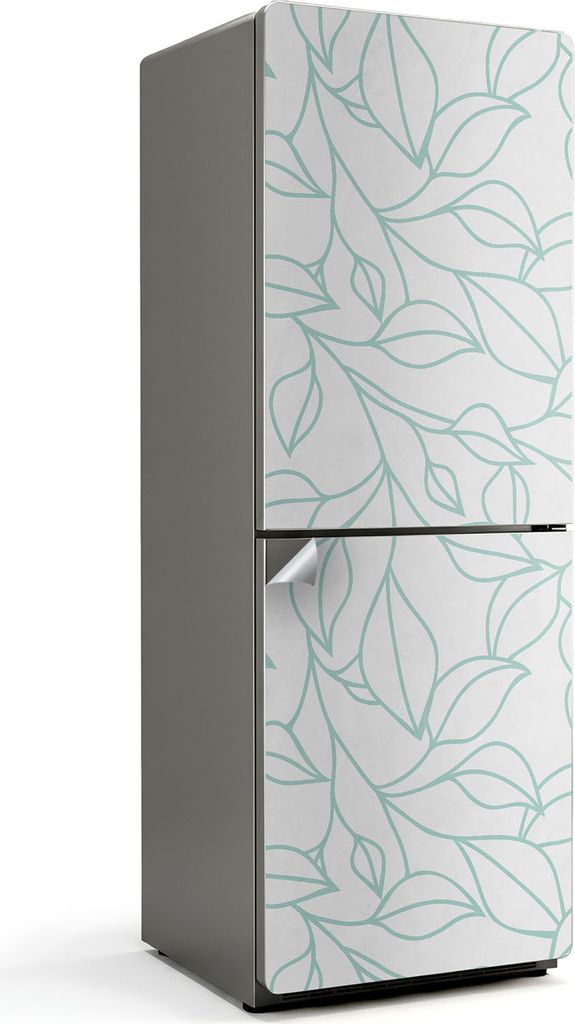 Blumenaquarellmuster – Kühlschrank Aufkleber – Klebefolie Kühlschrank – Kühlschrank Nachbildung – Kühlschrankfolie selbstklebend – K...