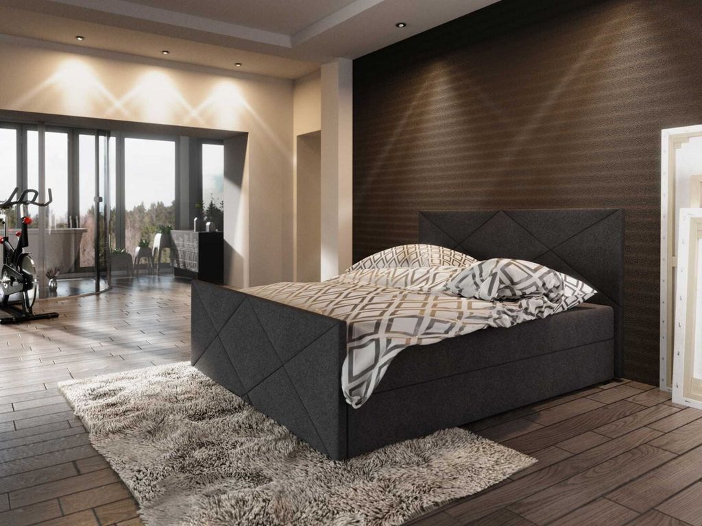 Polsterbett VASILISA IV 160x200, Anthrazit