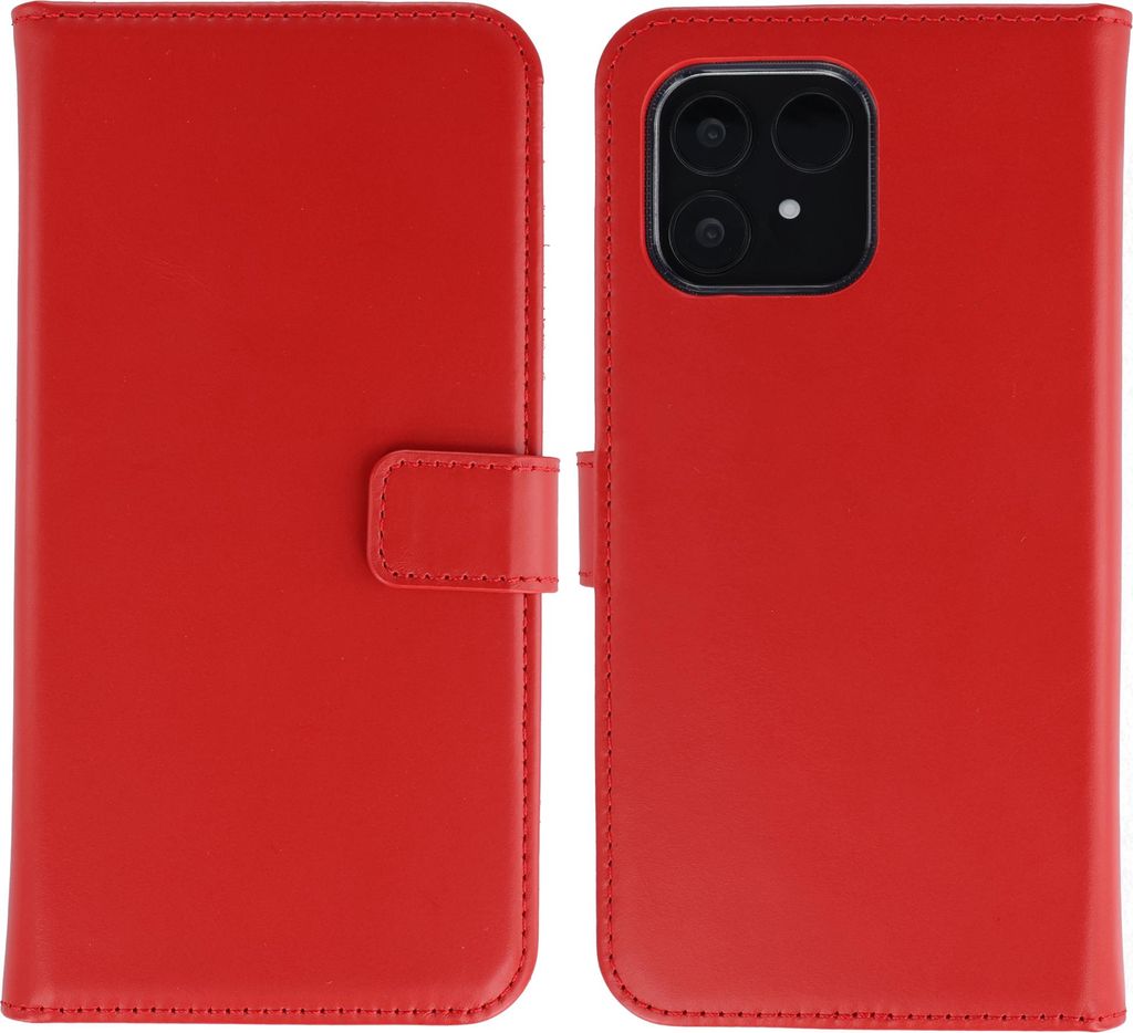 Selencia Echtleder Klapphülle Fairphone 6 - Rot