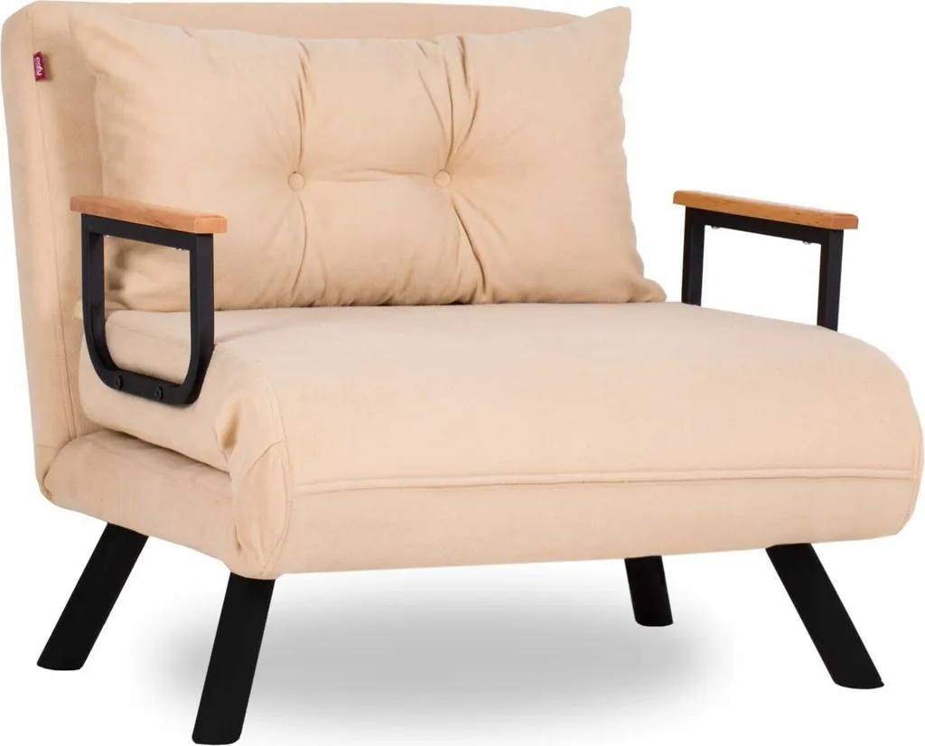 Fauteuil de relaxation beige Sandy MOB pour salon ou coin lecture zen