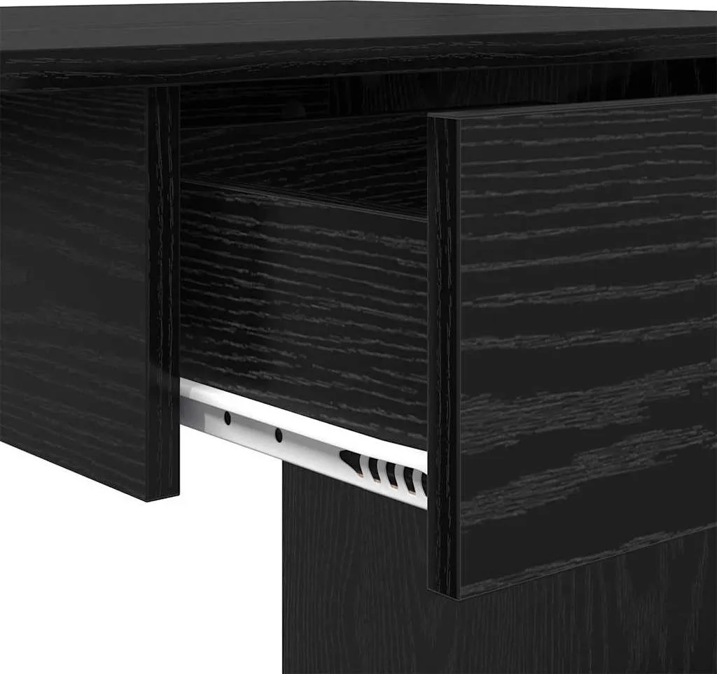 Maison Exclusive - Scrivania con contenitore effetto rovere nero 100 x 50 x 76 cm - 9